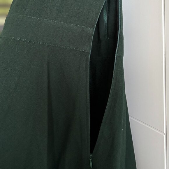 Deep Green Linen Dress - Picture 6 of 6